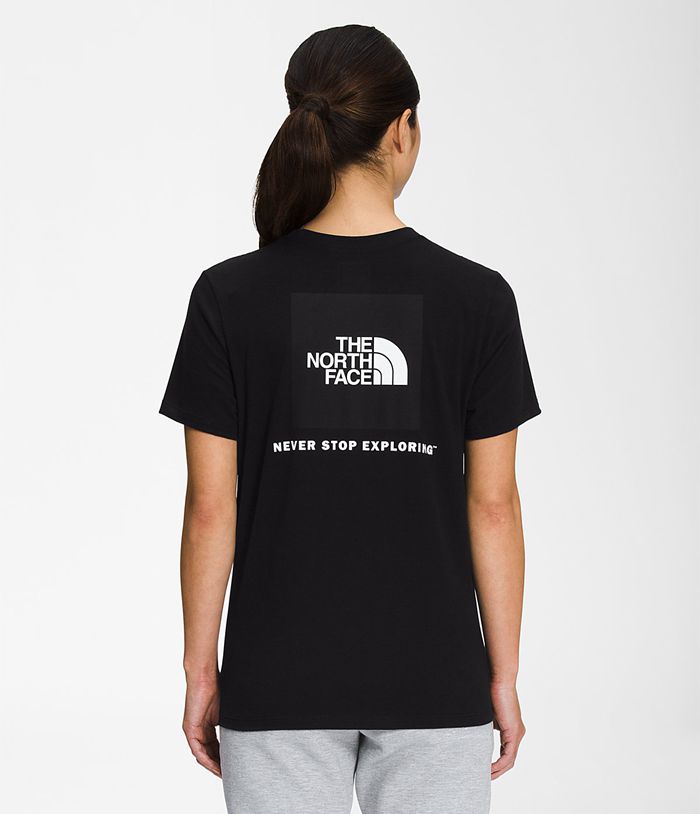 The North Face T-Shirts Dames Korte Mouw Box Nse LRCA29051 - Zwart